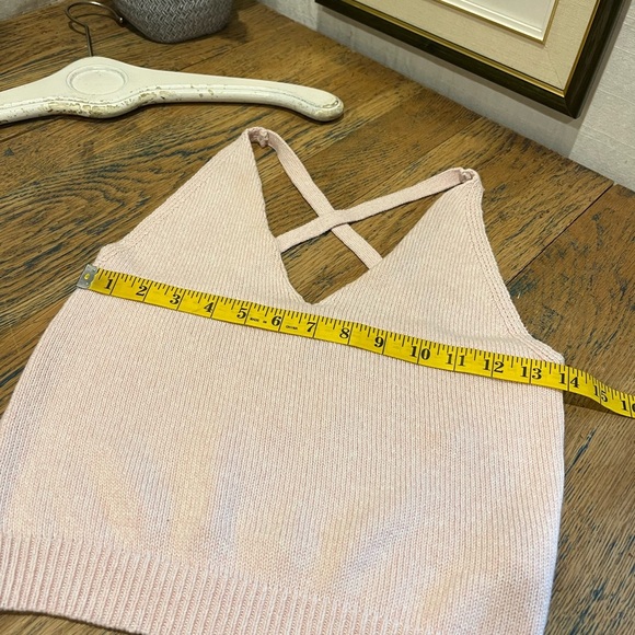 🩷 OREVER 21 | Light Pink Ribbed Knit Crop Top - Size M - Picture 7 of 7